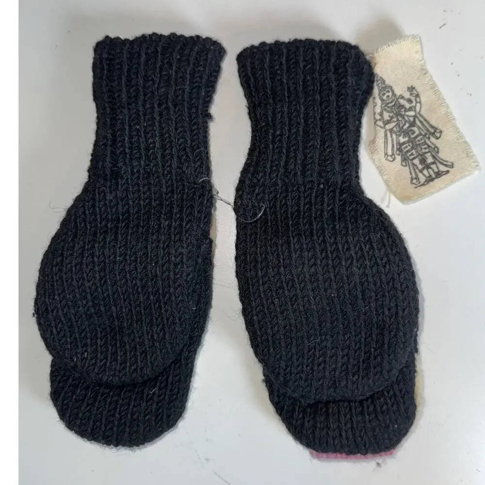 NEW Nirvanna Designs 100% Wool Hand Knit Bunny Rabbit Mittens Adult One Size